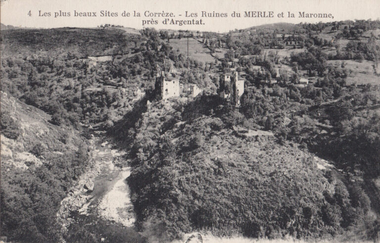 Les Tours de Merle Histoire xaintrie Vielle carte postale Merle(7)